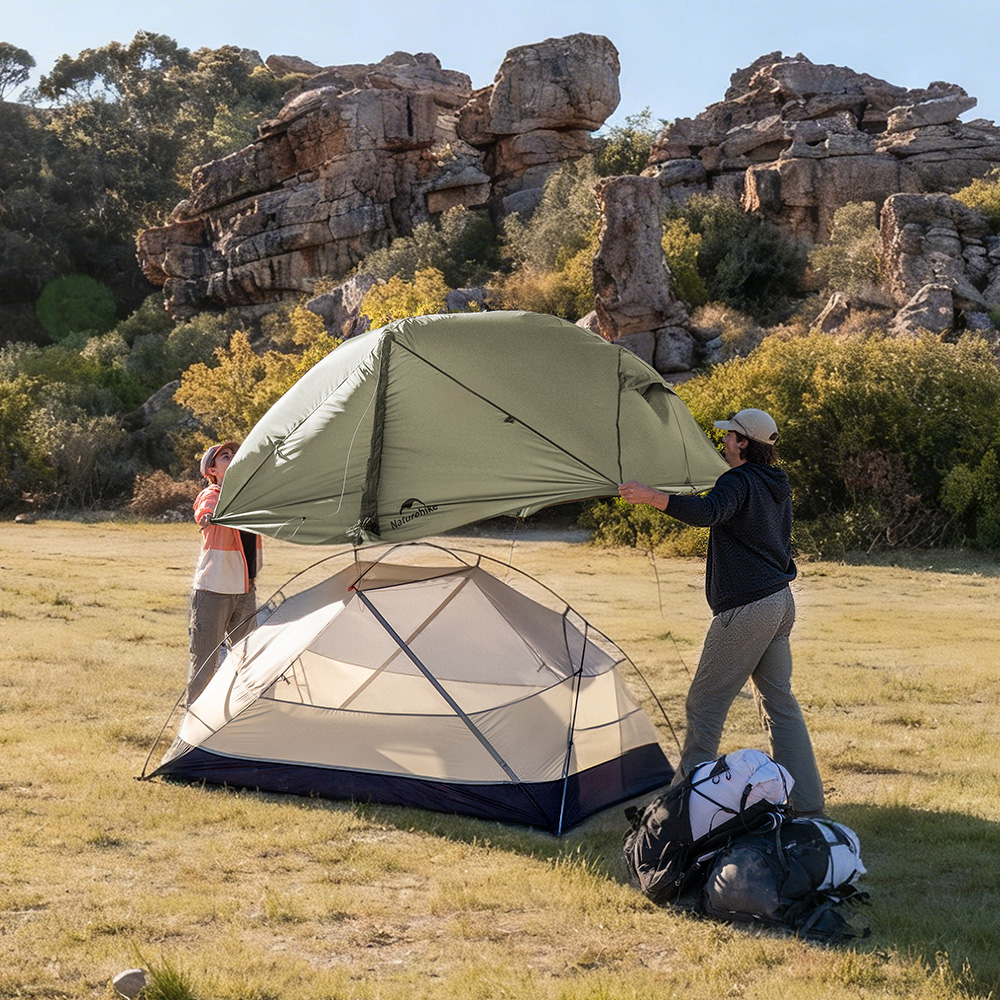 Палатка Naturehike Mongar CNK2550WS037 20D двухместная, зеленый