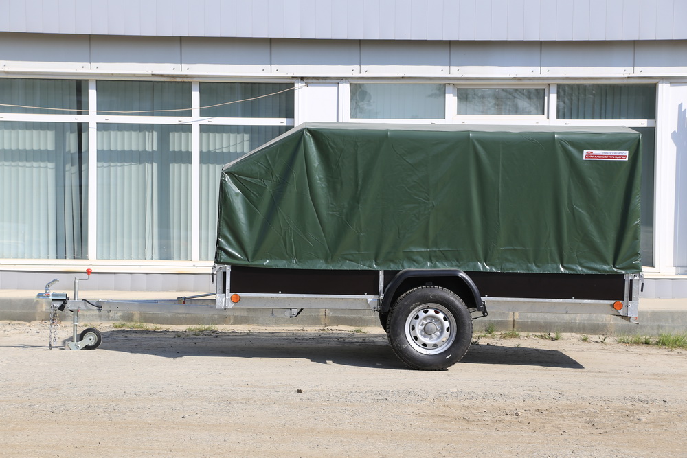 картинка Прицеп "Тайга Плюс" колеса 13", оцинкованная рама,без домкрата, тент черный