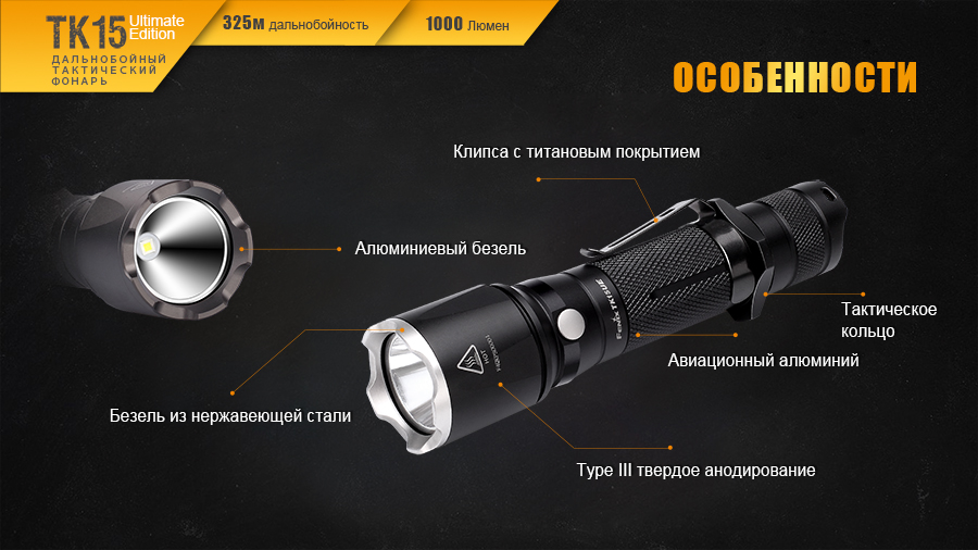 Фонарь Fenix TK15UE2016gr