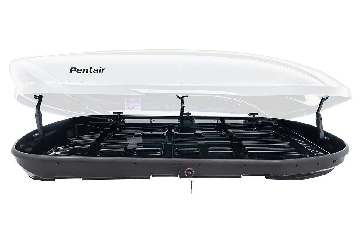 картинка Бокс автомобильный на крышу Pentair CARAVAN 600L белый глянец, двусторонний