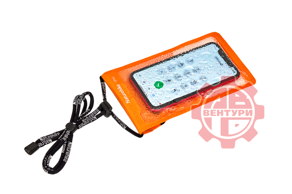 картинка Гермочехол Naturehike плоский для телефона 11х20 см. (оранжевый)