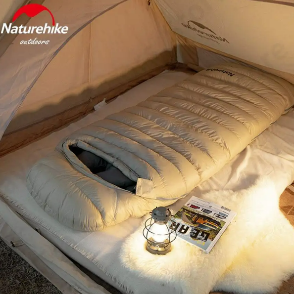картинка Мешок спальный Naturehike CW1000, 220х80 см, (правый) (ТК: -5C), бежевый