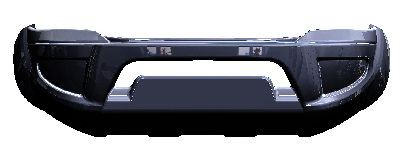 картинка Бампер передний Toyota HIlux Revo 2015-07.2018 без оптики черный АВС-дизайн