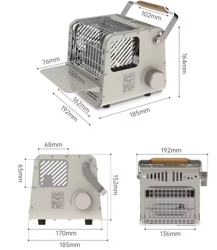 картинка Обогреватель газовый Naturehike многофункциональный, 1,1 кВт бежево-серый