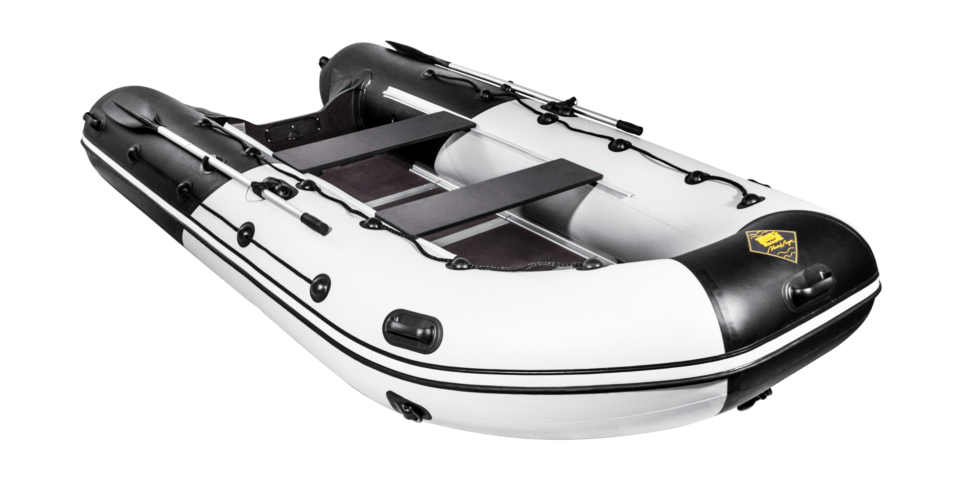картинка Надувная лодка ПВХ, Ривьера Максима 3600 СК Комби, светло-серый/черный