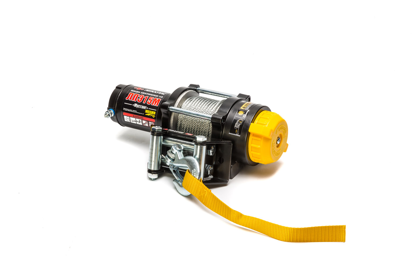картинка Лебедка АВТОСПАС Мустанг ЛПЭ15М сталь