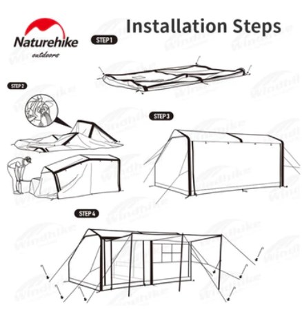 картинка Палатка Naturehike надувная Extend Air 12 Y , песочная