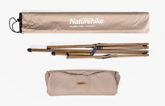Кресло туристическое Naturehike MW01, складное, древесный, до 120 кг.