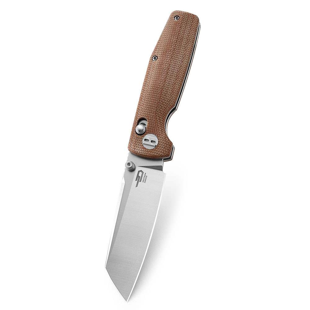 картинка Нож Bestech Slasher сталь D2, рукоять Микарта бежевая