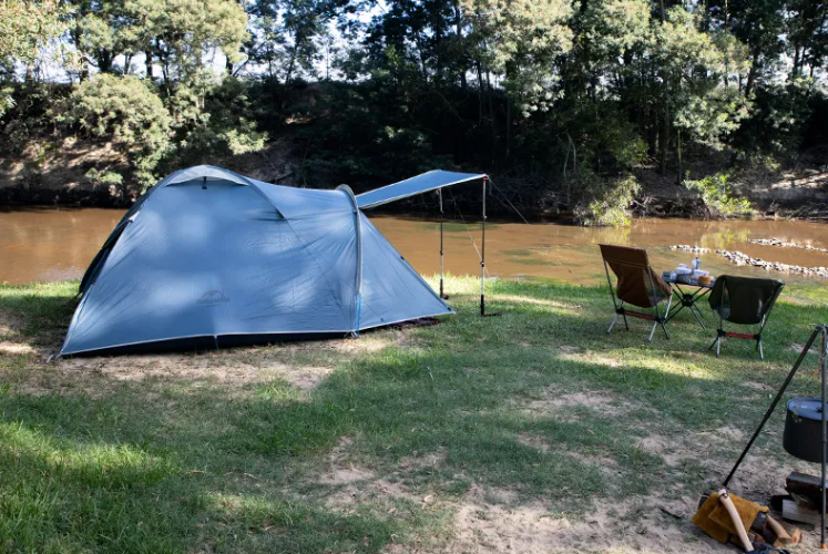 картинка Палатка Naturehike P-PLUS 4-местная, алюминиевый каркас, синий