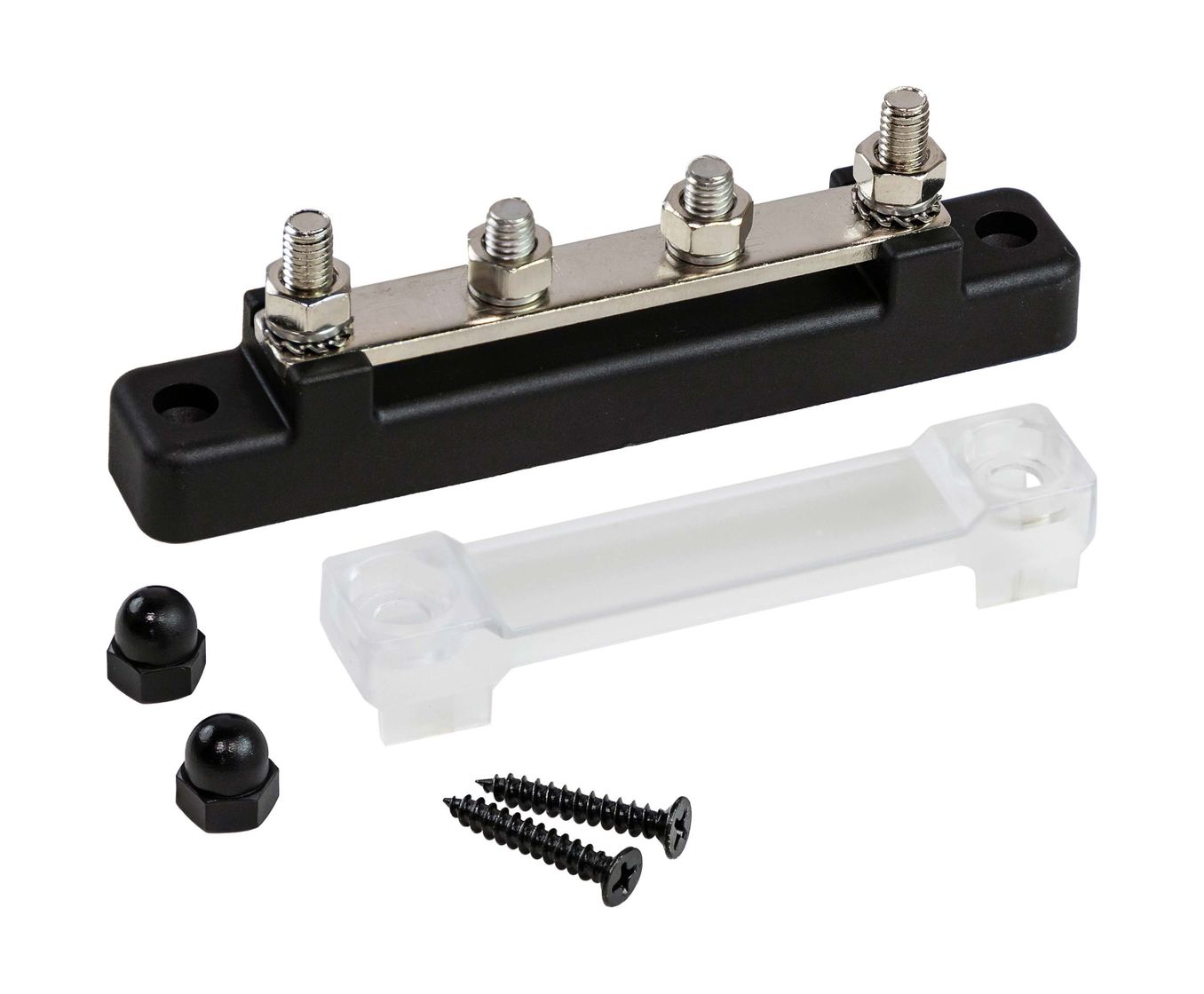 картинка Колодка распределительная электромонтажная с защитной крышкой, 2 контакта