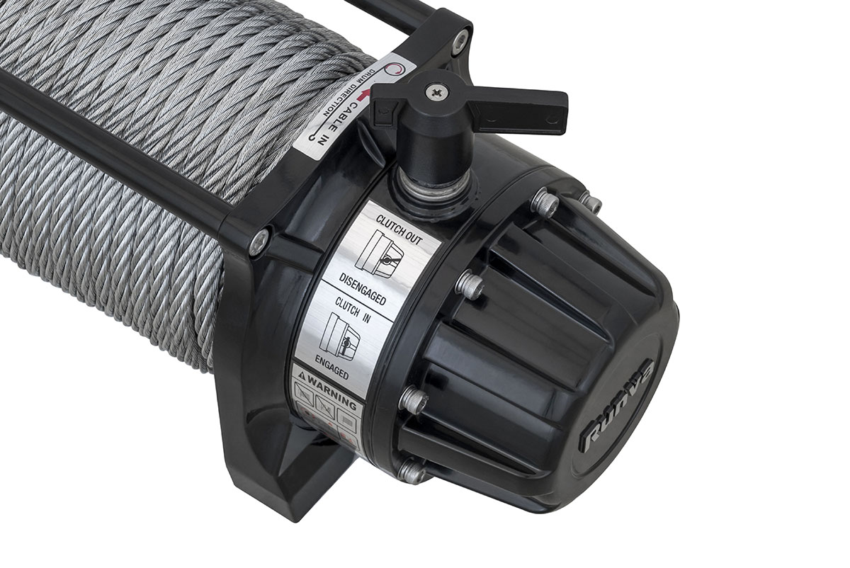 картинка Лебёдка Runva 9500 lbs 4350 кг 24V влагозащищенная, стальной трос