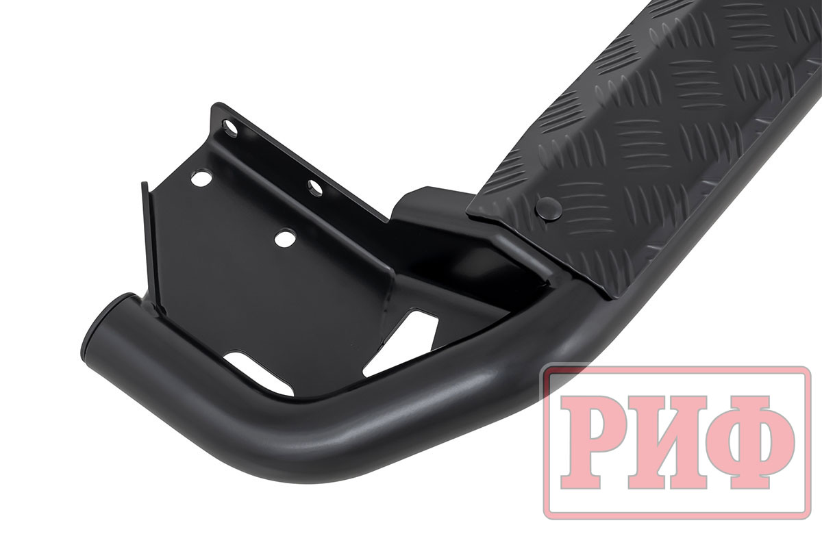 картинка Пороги РИФ силовые Lada Нива Тревел (черный алюминий)