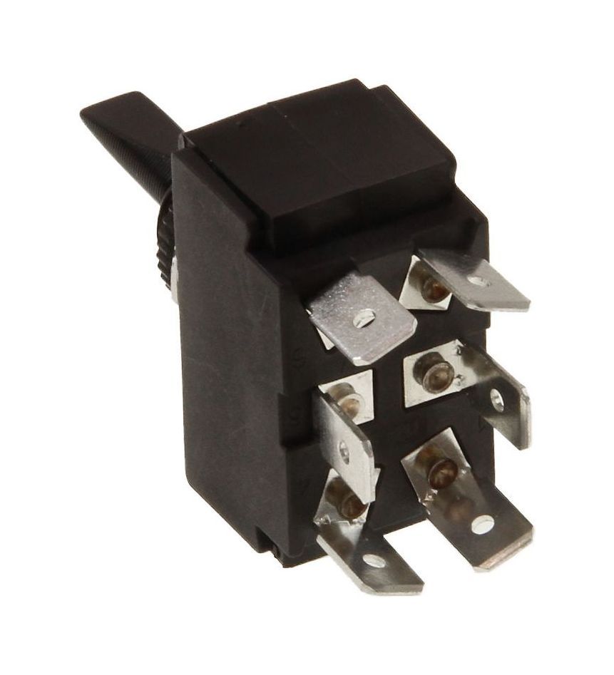 картинка Тумблер трехпозиционный (ON)-OFF-(ON) 12 В/15А 6P