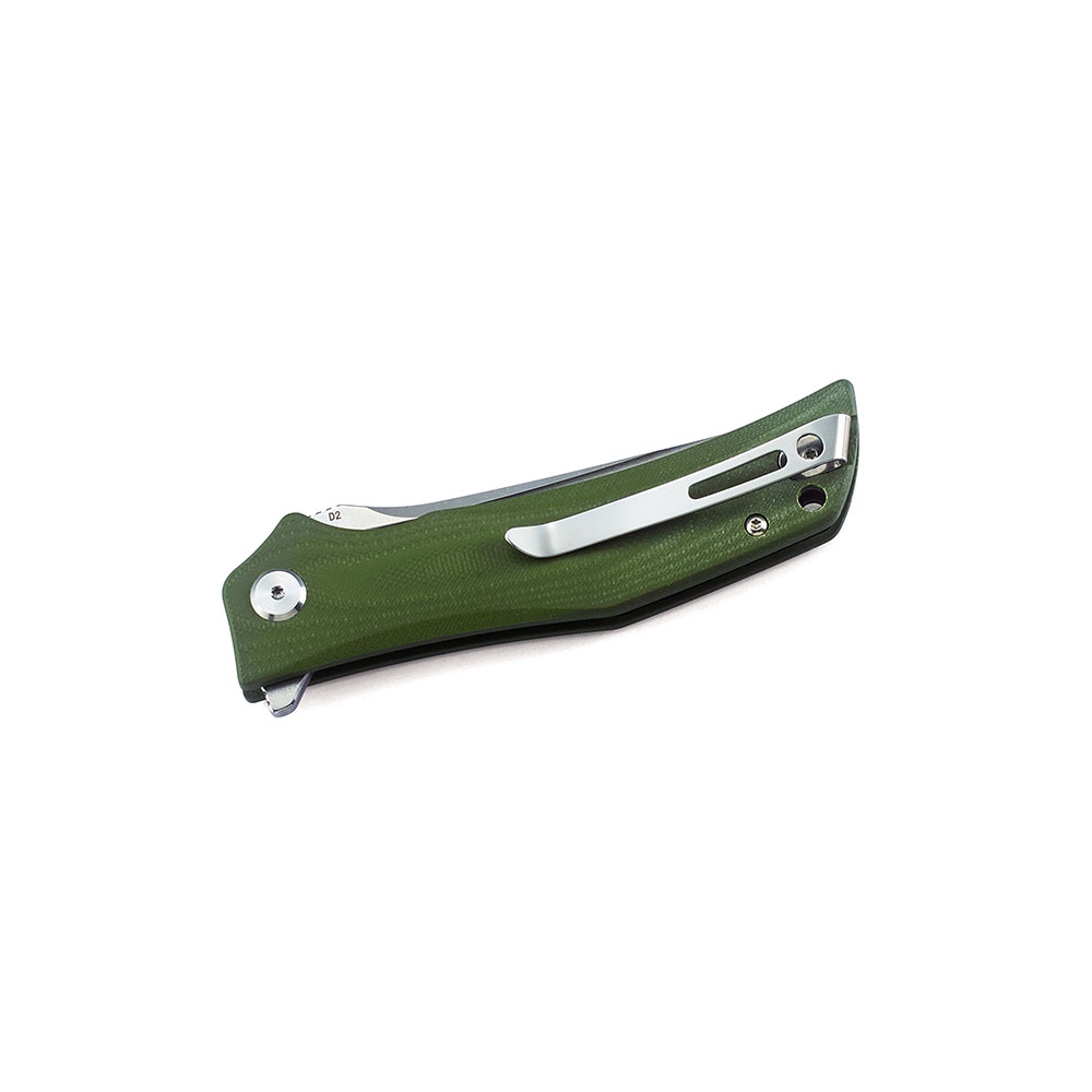 картинка Нож Bestech Scimitar сталь D2, рукоять G10 зеленая