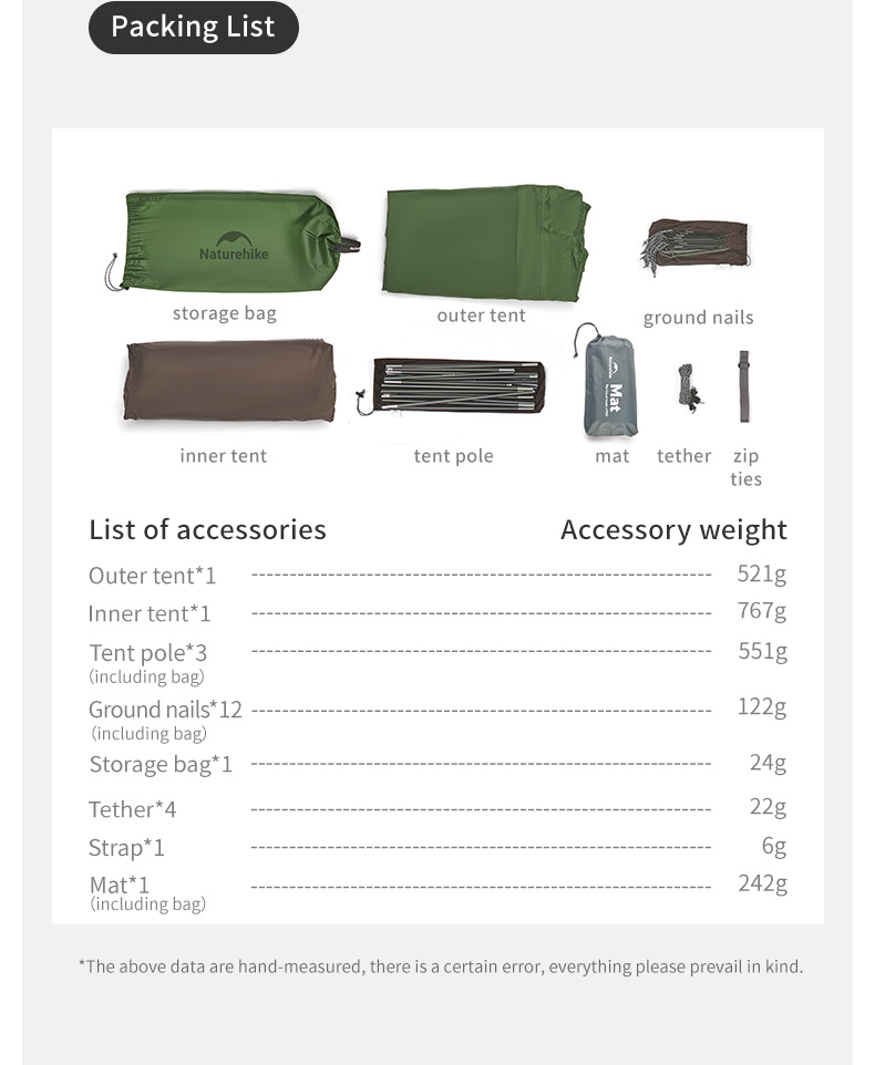 картинка Палатка Naturehike Cloud-Creek PRO, 2-местная, зеленая