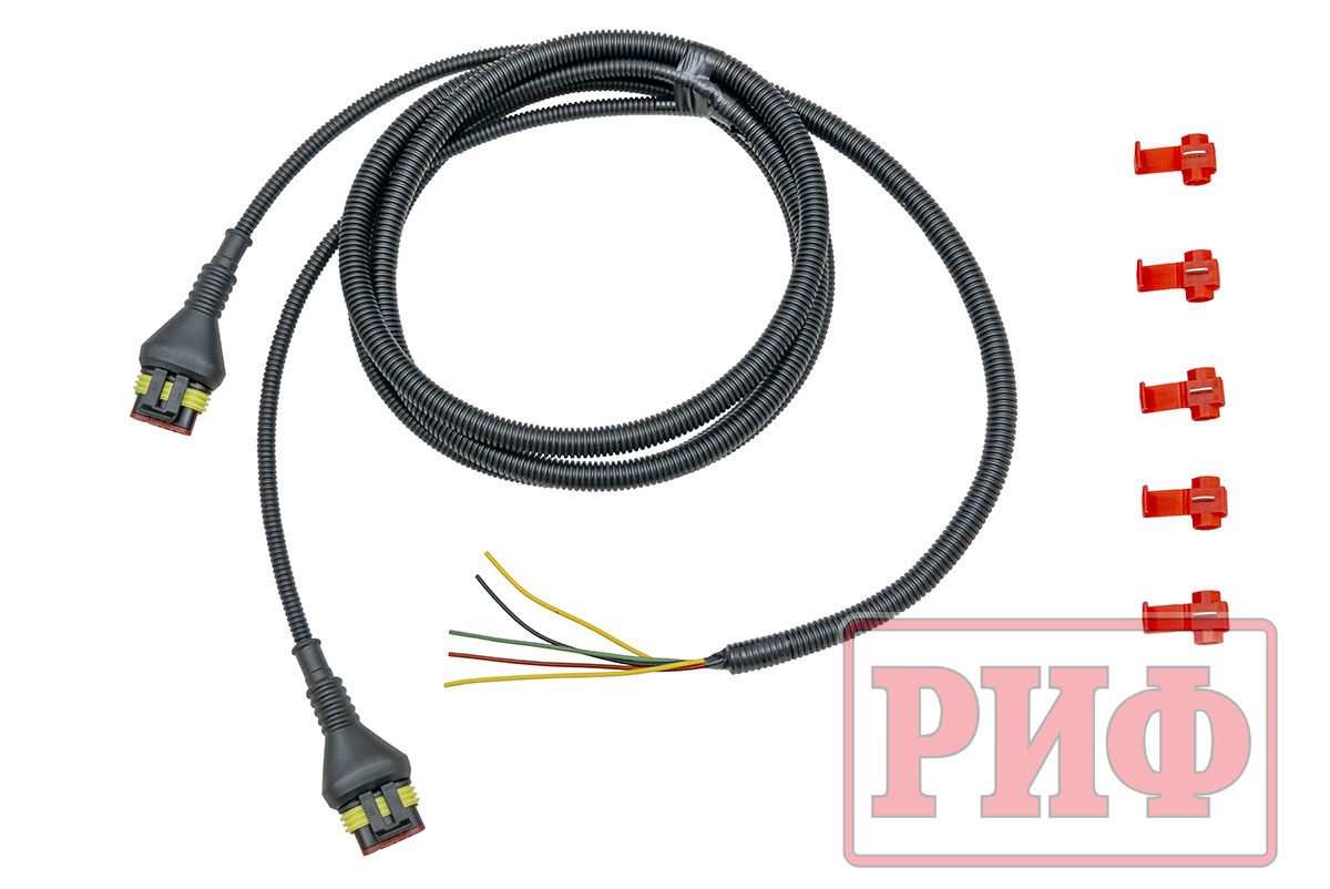 картинка Бампер задний РИФ Isuzu D-MAX с квадратом под фаркоп и фонарями, стандарт