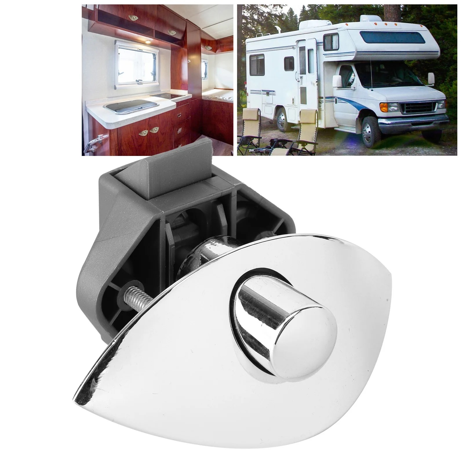 картинка Кнопка-замок мебельный BL03-CH (зеркальный)