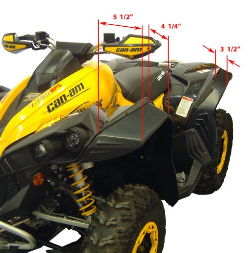 Расширители арок для квадроцикла Can-Am Renegade Direction 2 Inc (Широкие)