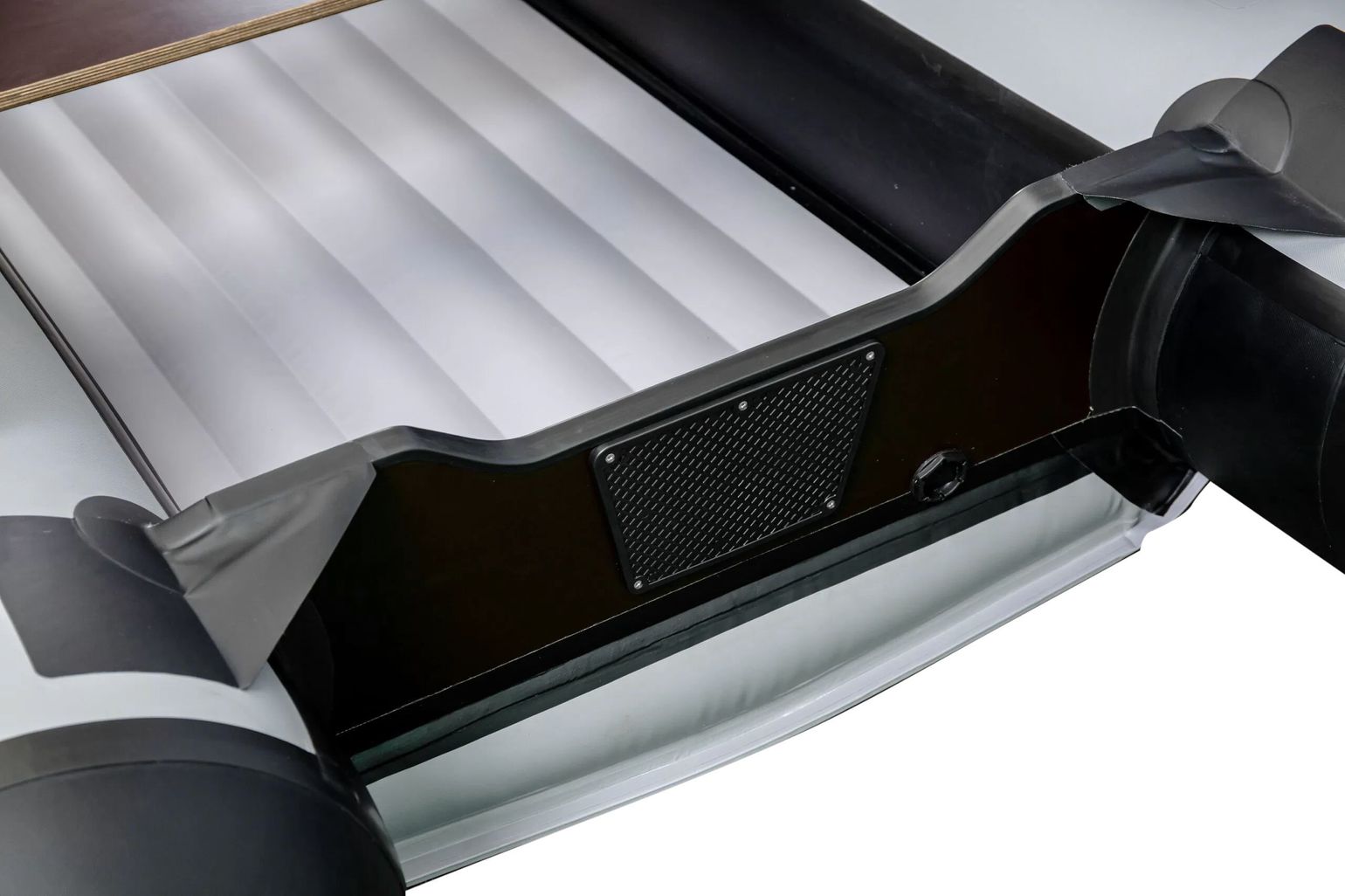 картинка Надувная лодка ПВХ, RiverBoats RB 370 НДНД, ф/б, черно-серый