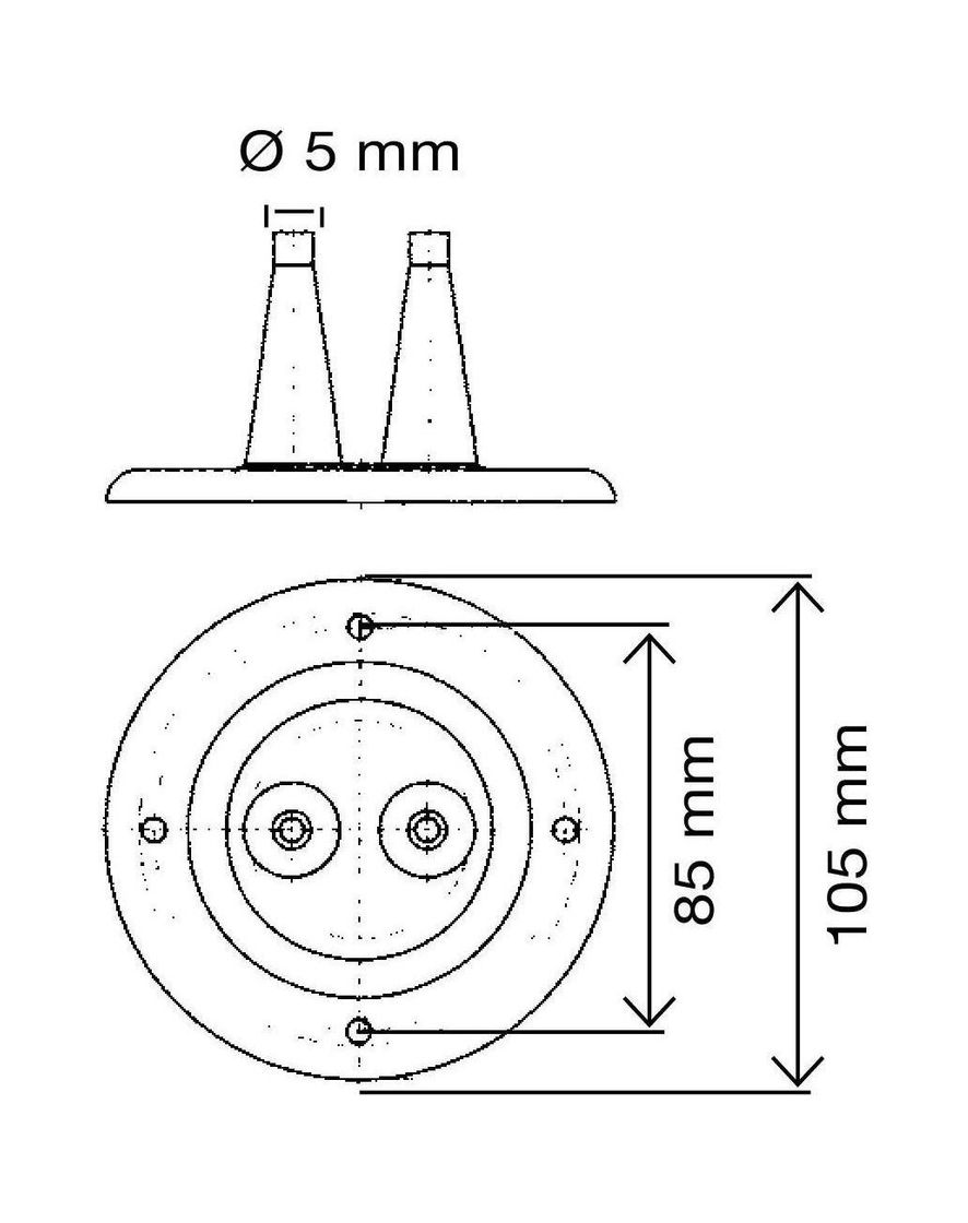 картинка Уплотнитель для 2-х тросов управления серый, д. 105 мм