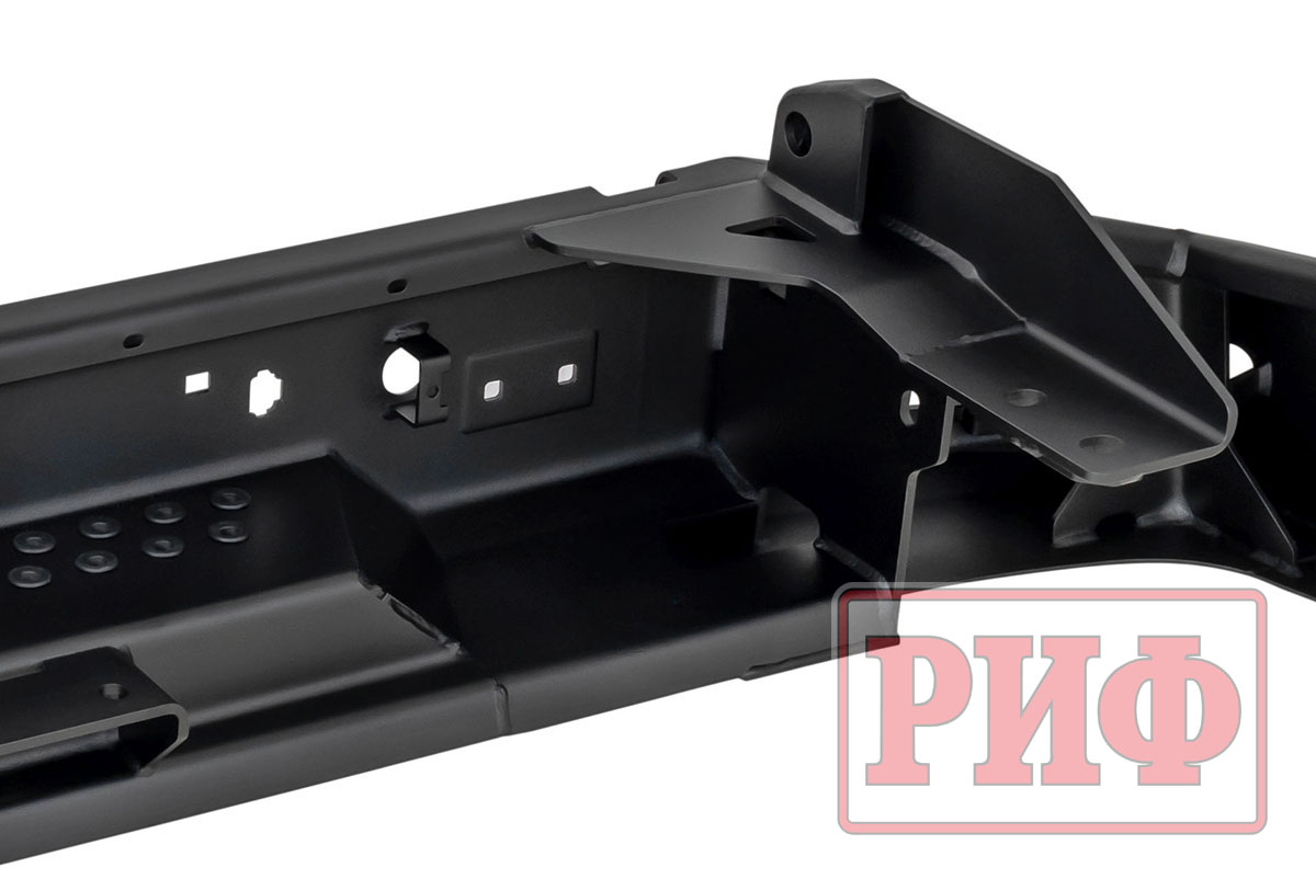 картинка Бампер задний TANK 300 с квадратом под фаркоп и фонарями силовой РИФ