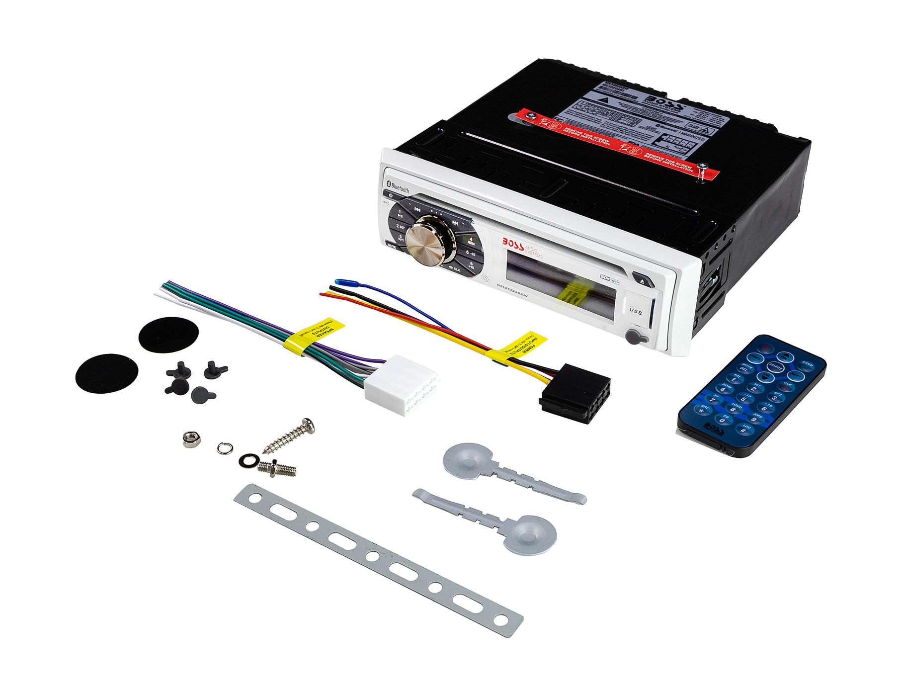 картинка Морская магнитола 1DIN BOSS MR508UABW