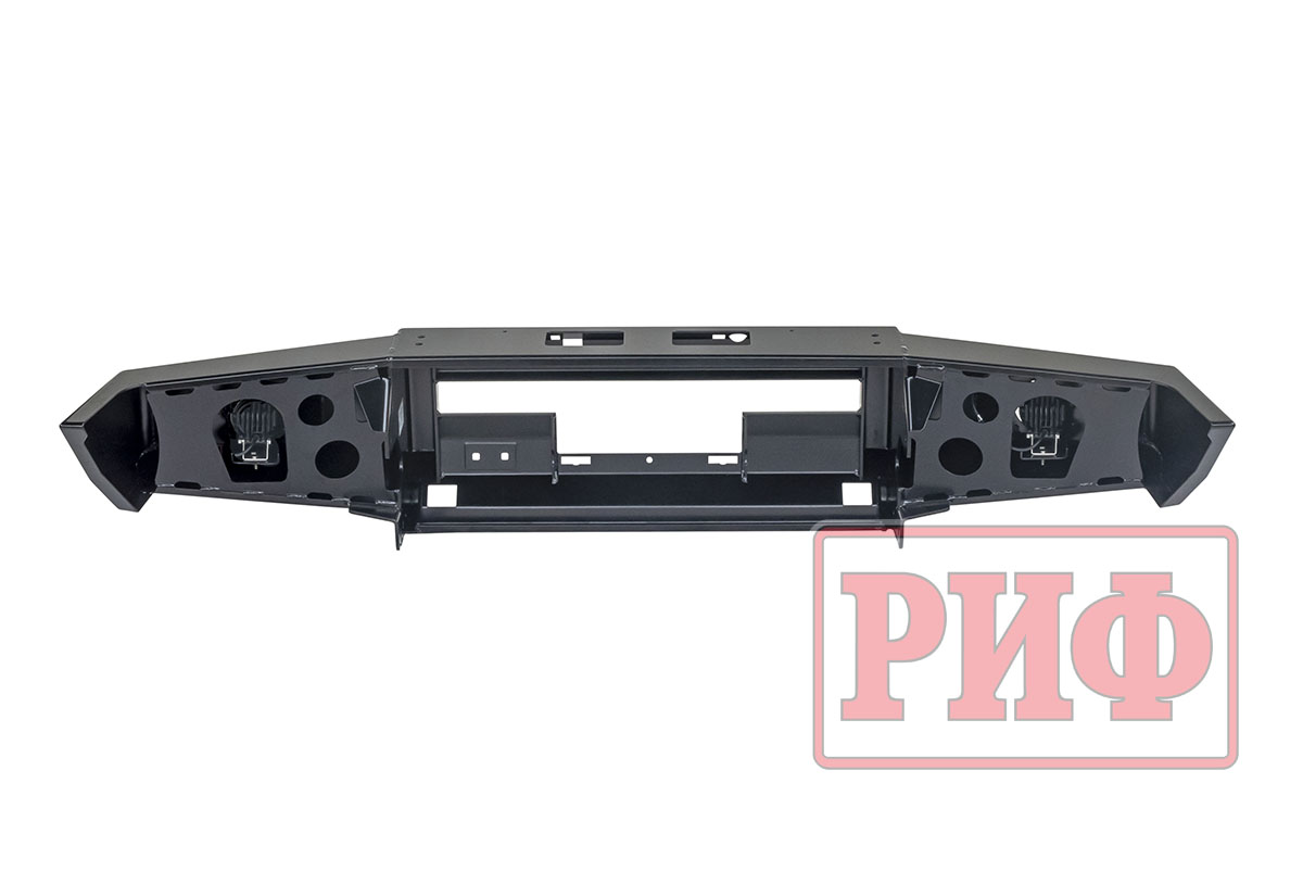 картинка Бампер РИФ передний Toyota Land Cruiser 76/78 2007+ c доп. фарами, под штатную лебедку 