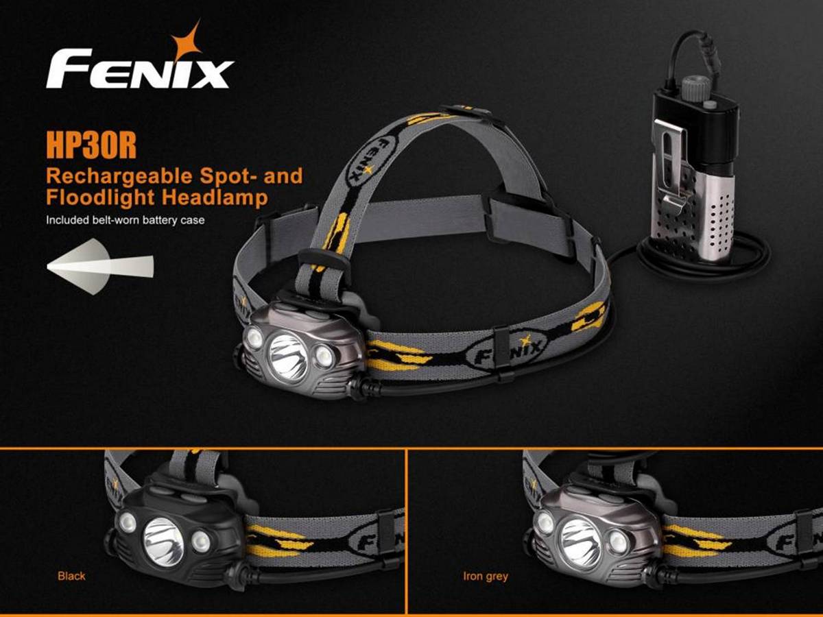 картинка Налобный фонарь Fenix HP30R серый