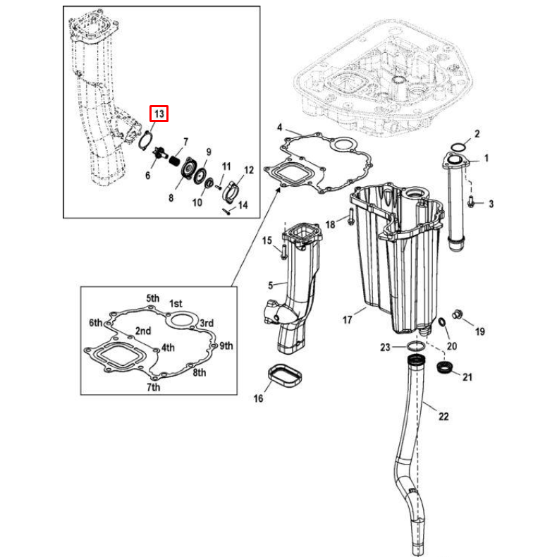 картинка Прокладка тарельчатого клапана паронитовая 135-400 4-STROKE VERADO (Quicksilver)
