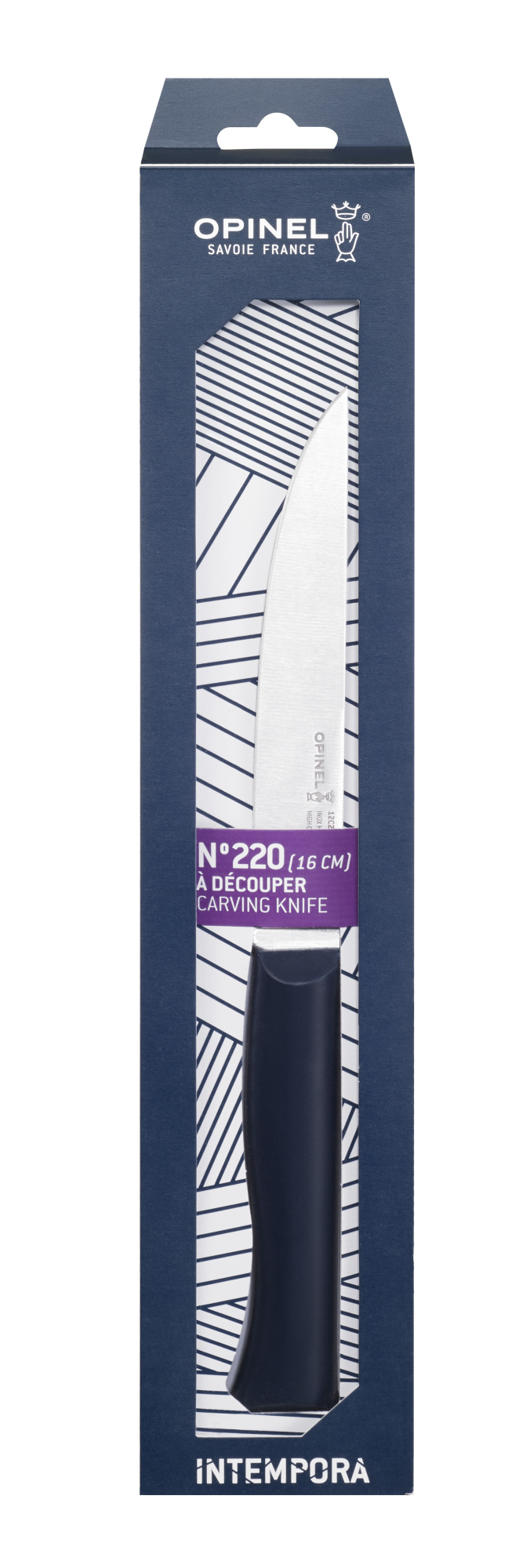 картинка Нож столовый Opinel №220, пластиковая рукоять, нержавеющая сталь, 002220