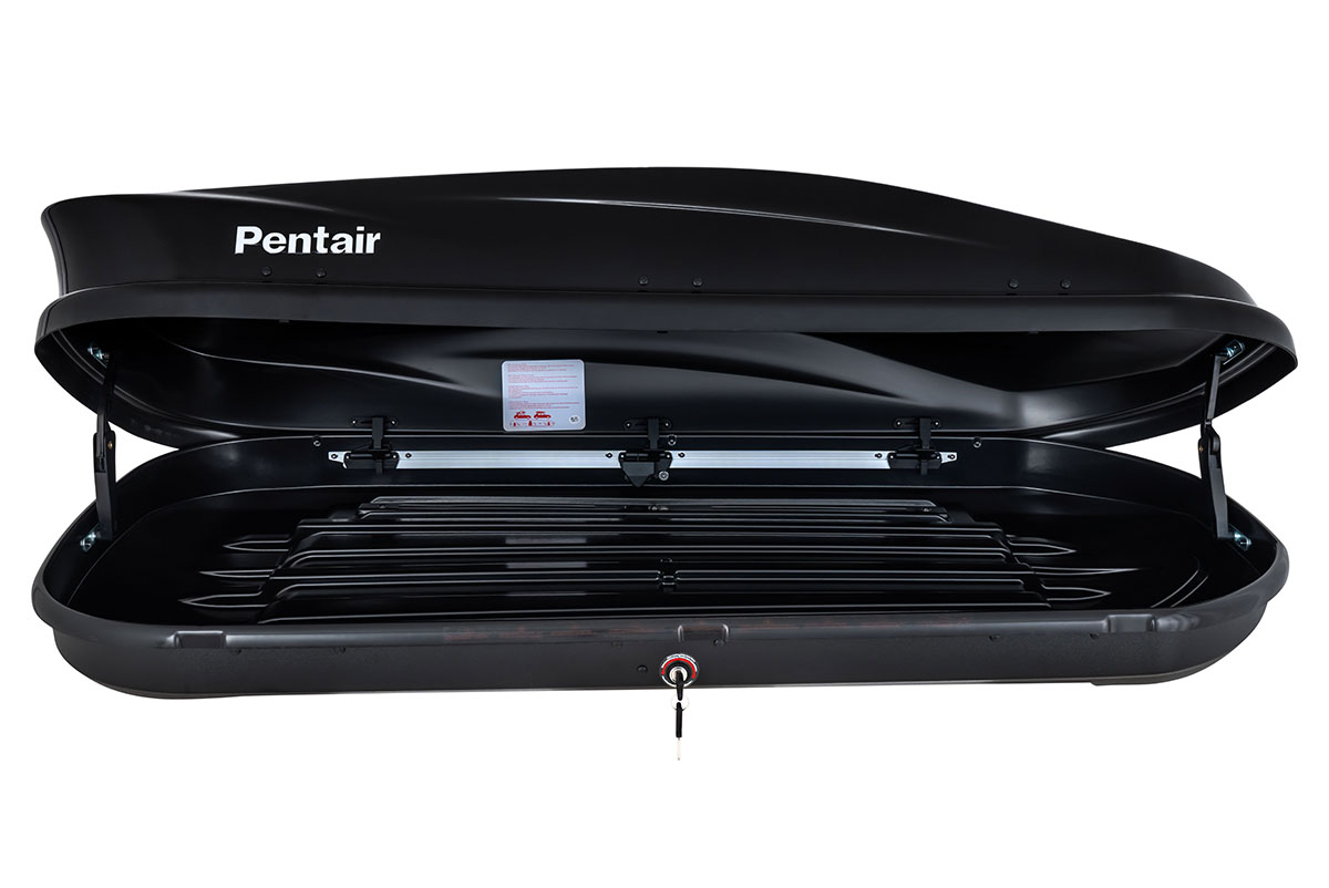 картинка Бокс автомобильный на крышу Pentair PYTHON 400L черный глянец, двусторонний