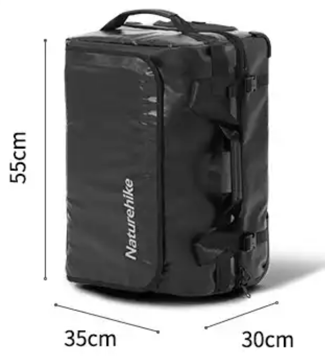 картинка Сумка дорожная Naturehike, с колесами, 55х35х30 см, черная