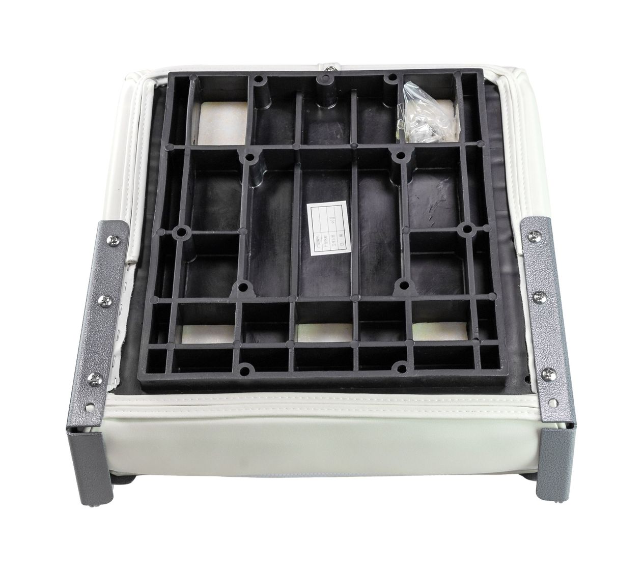 картинка Кресло складное мягкое PREMIUM WAVE, цвет белый/черный