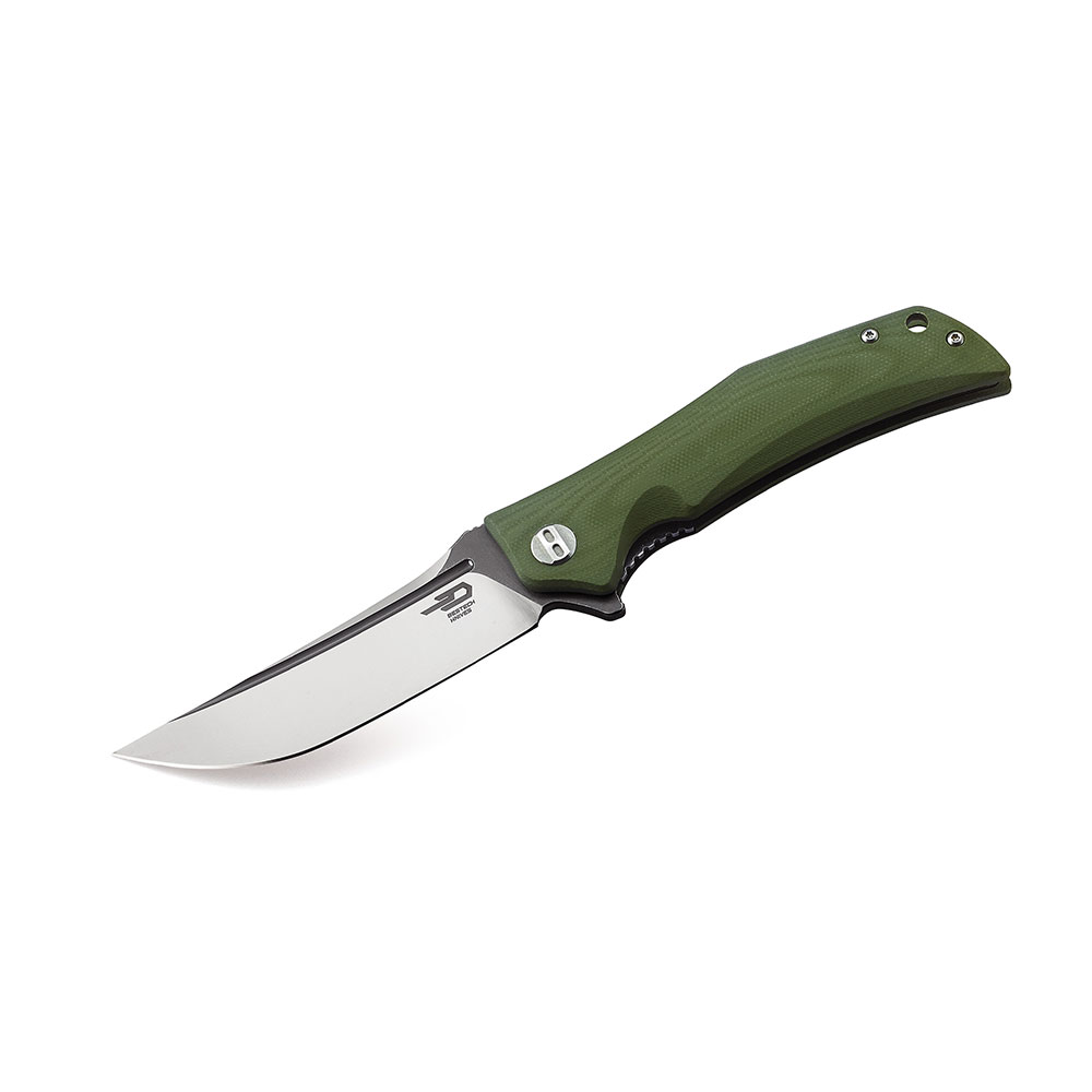 картинка Нож Bestech Scimitar сталь D2, рукоять G10 зеленая