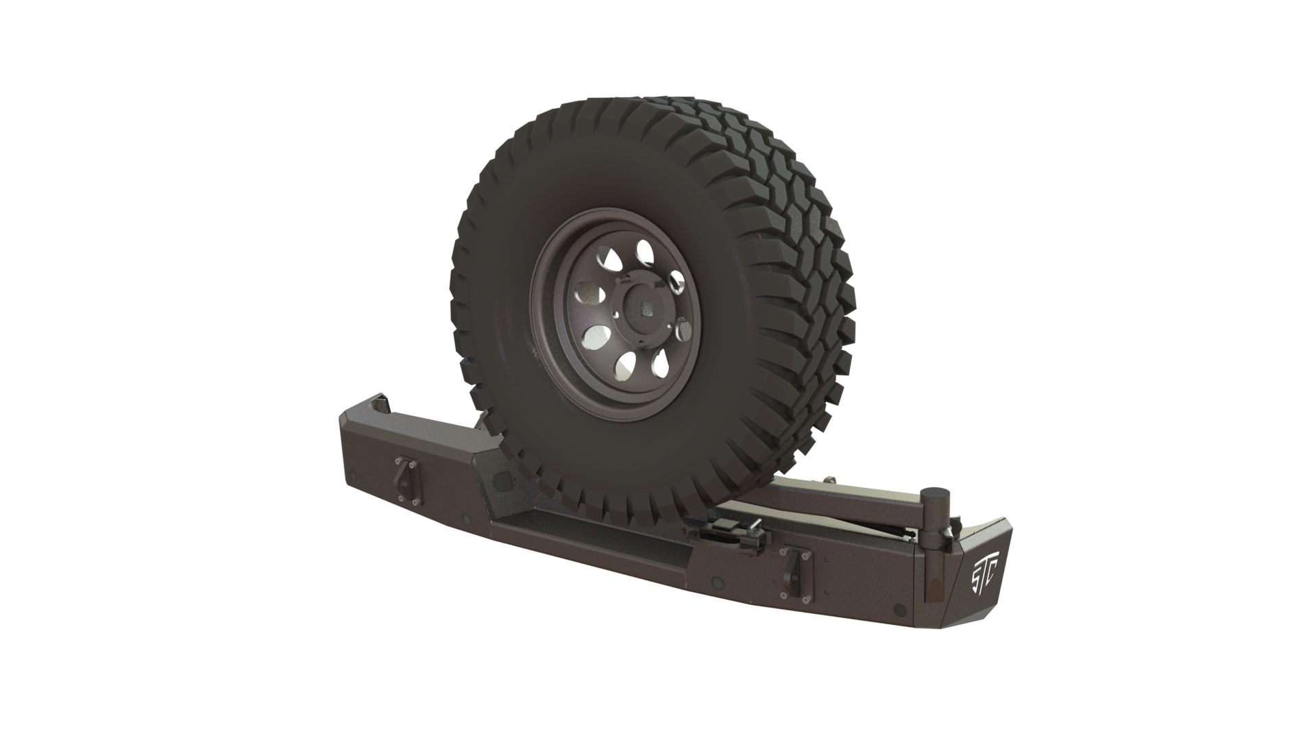 картинка Бампер силовой задний Toyota Tundra 2006-2013 калитка справа