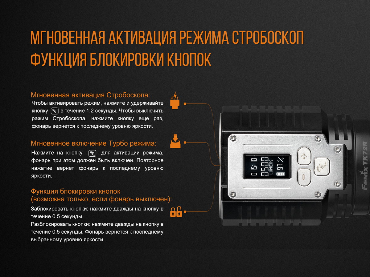 Фонарь Fenix TK72R