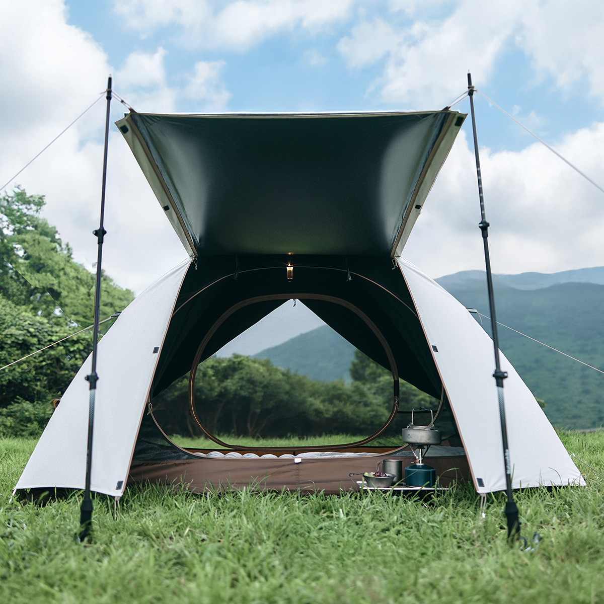 Палатка Naturehike Cloud-Creek CNK2300ZP024, двухместная белый