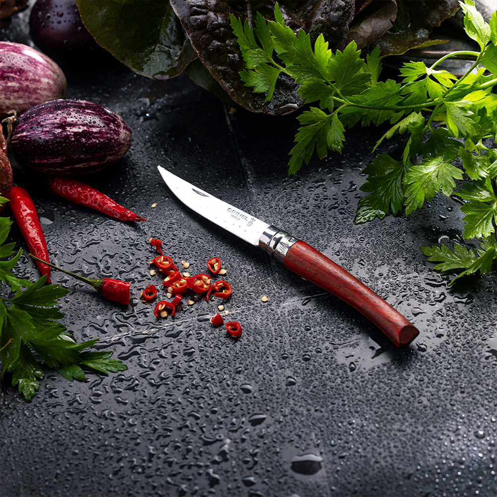 Нож филейный Opinel №8, нержавеющая сталь, рукоять из падука