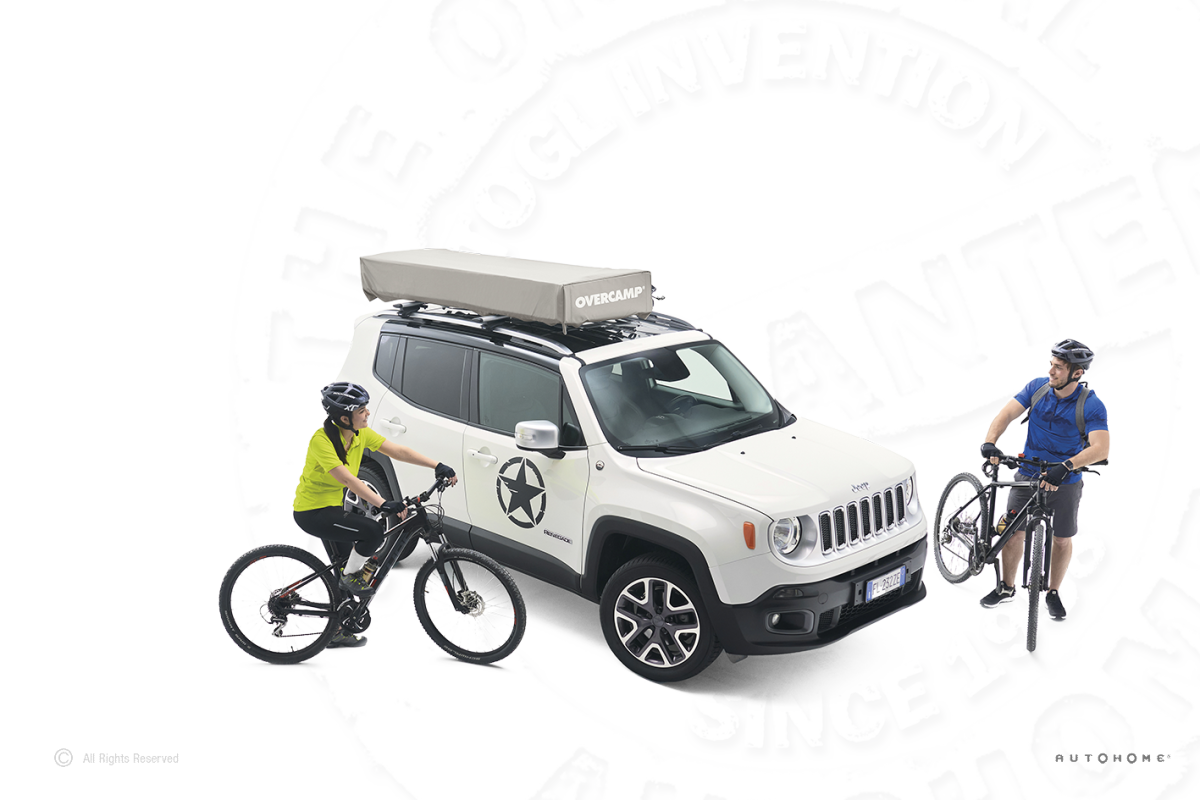 картинка Автопалатка OVERCAMP MEDIUM тент синий, лестница 215 мм