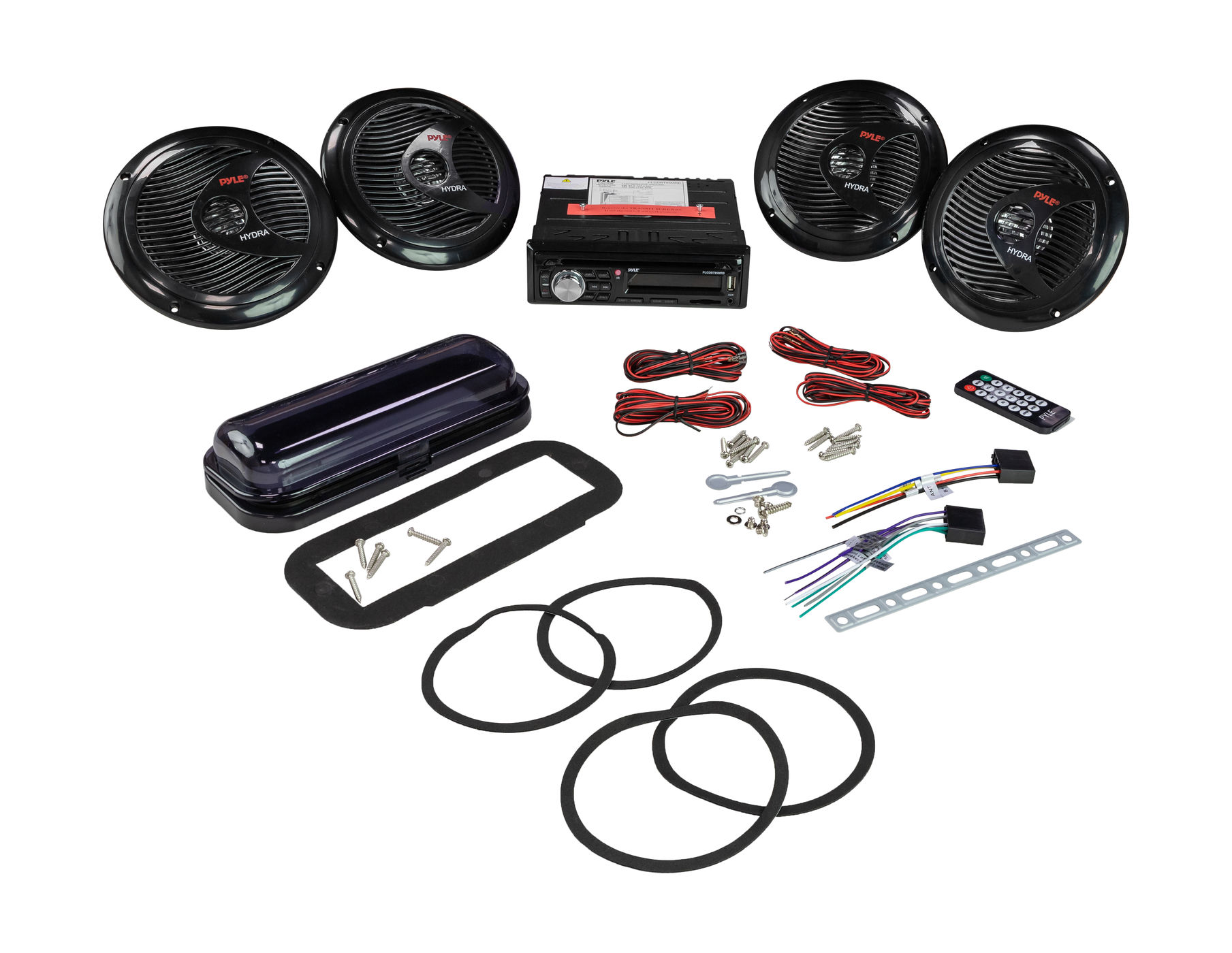 картинка Морская акустика 1DIN PYLE PLCDBT95MRB, комплект