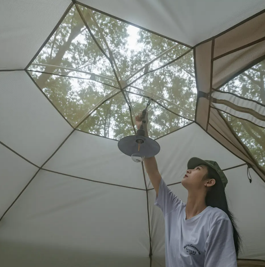 картинка Палатка Naturehike Hexagon шестиугольная 4-местная, алюминиевый каркас, песочный