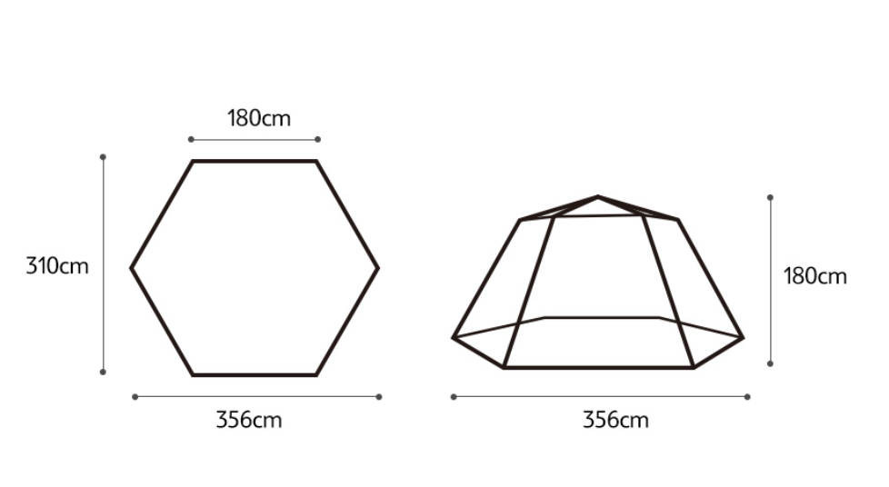 картинка Палатка Naturehike Hexagonal 3-4-местная, автоматическая, хаки (бежевая)