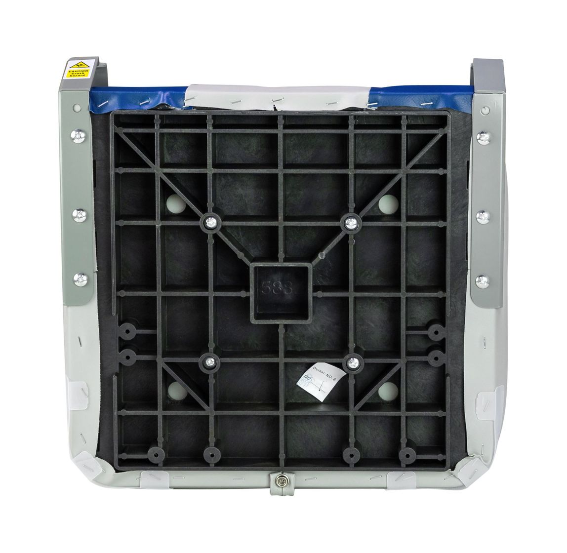 картинка Кресло мягкое складное Classic, обивка винил, цвет серый/синий, Marine Rocket