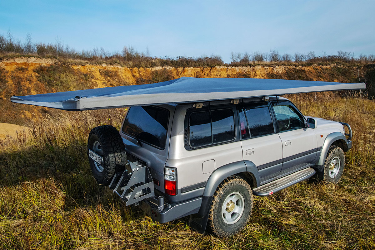 картинка Маркиза автомобильная РИФ веерная, безопорная 2х2,3 м (правая)