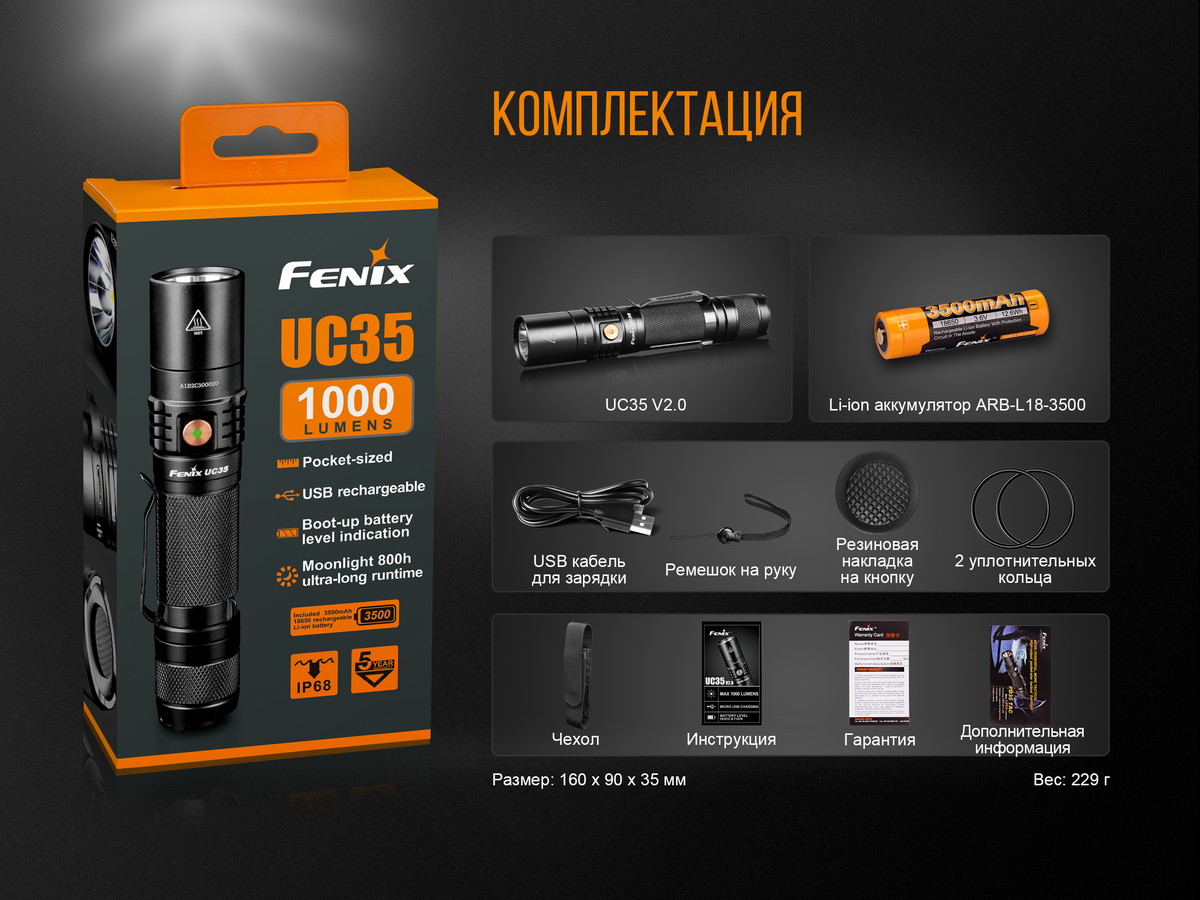 картинка Фонарь Fenix UC35 V2.0