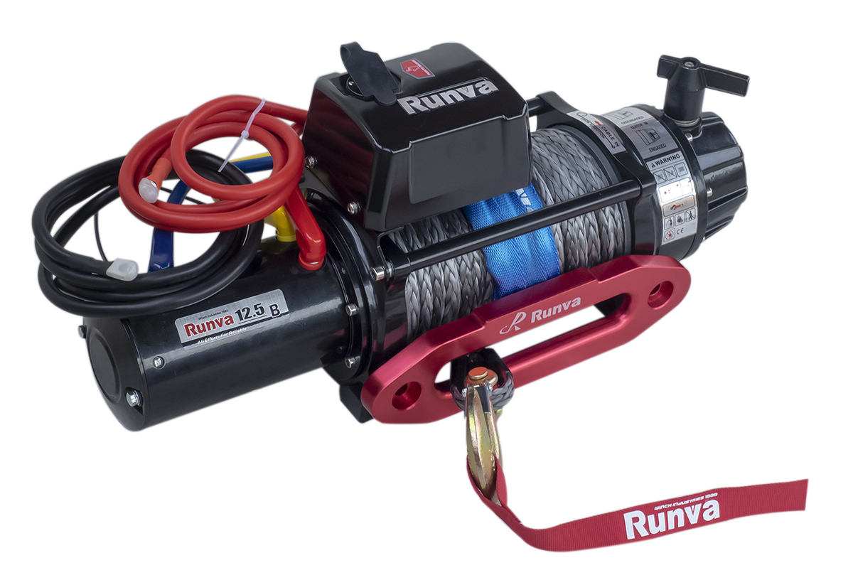 картинка Лебедка Runva 12500 lbs 5670 кг влагозащищенная 12В синтетика