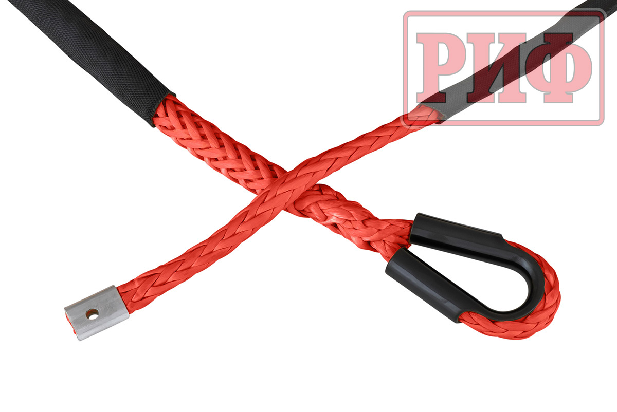 картинка Трос для лебёдки синтетический РИФ 12 мм/26 м, красный