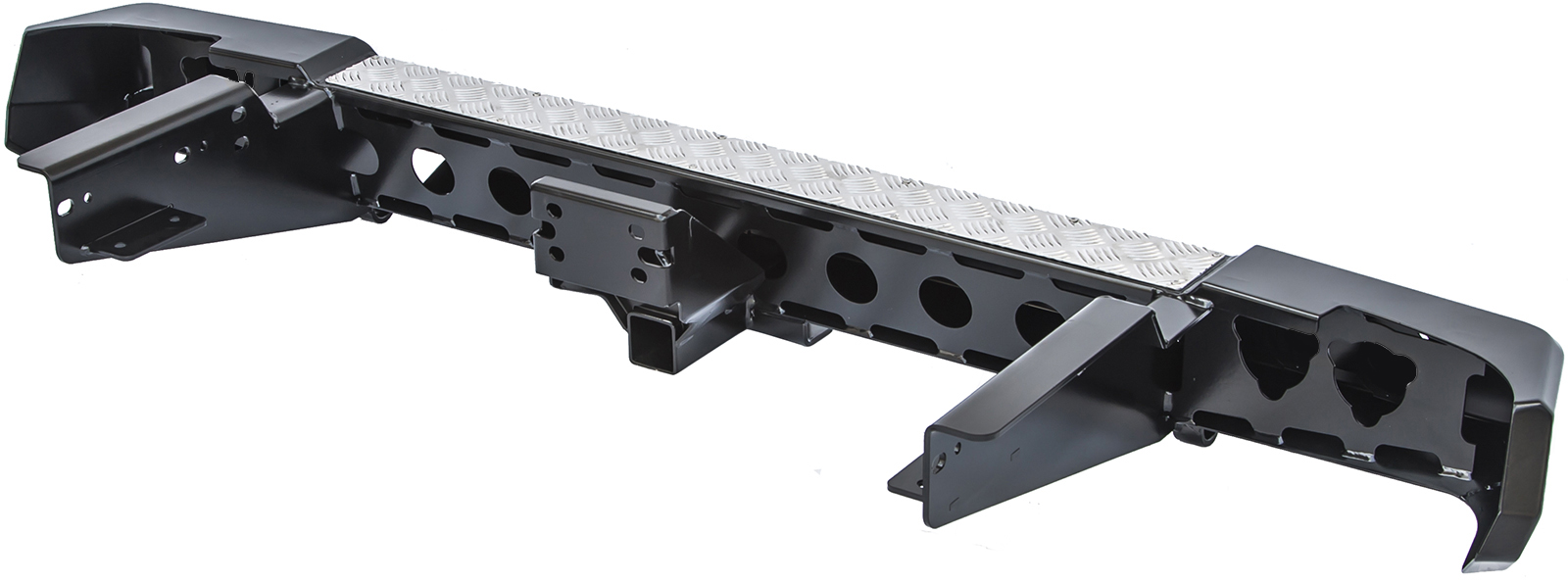 картинка Бампер задний РИФ УАЗ Патриот (пикап) с квадратом под фаркоп стандарт