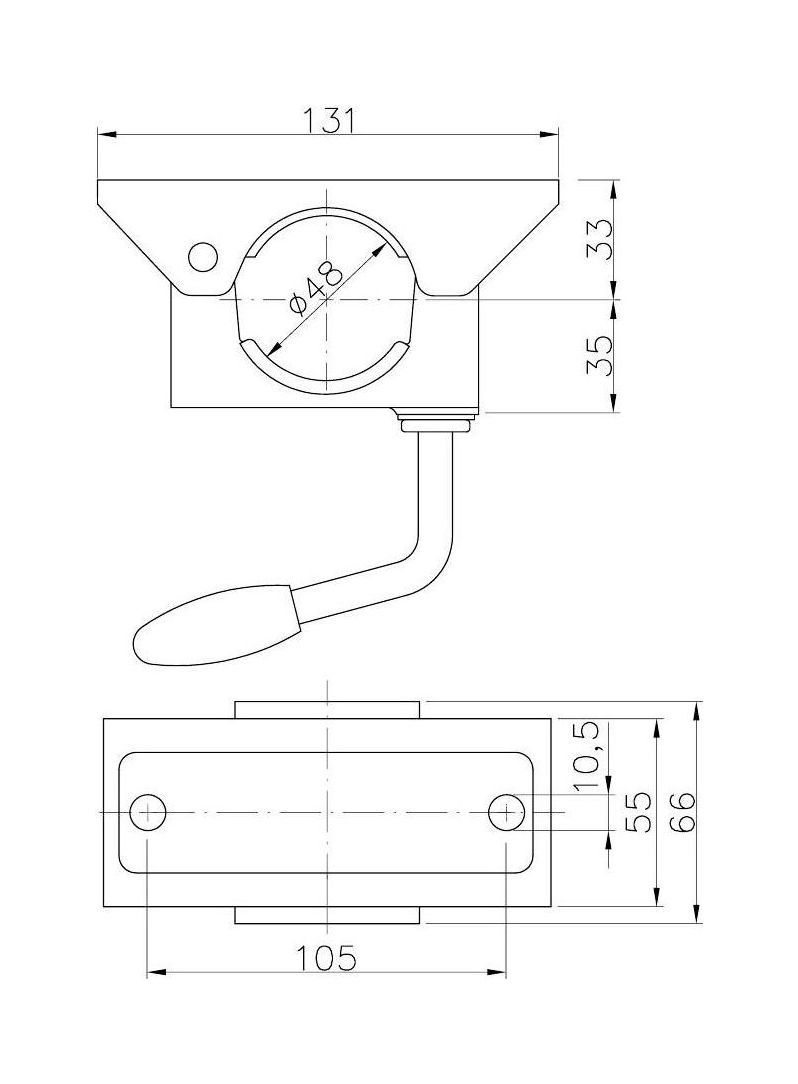 картинка Устройство крепления опорного колеса (d=48) WINTERHOFF